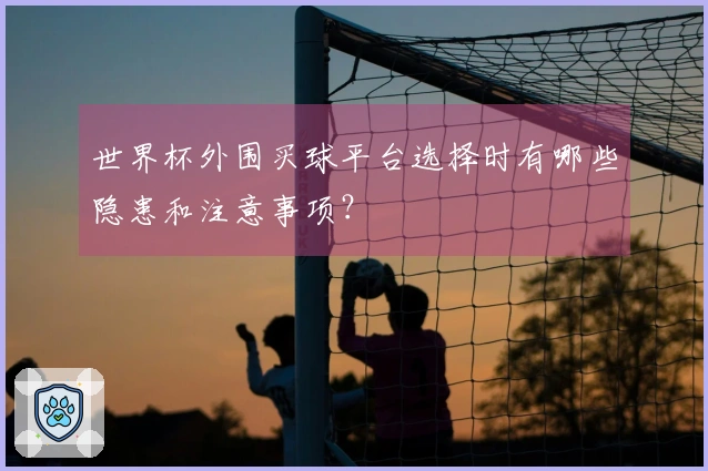 世界杯外围买球平台选择时有哪些隐患和注意事项？